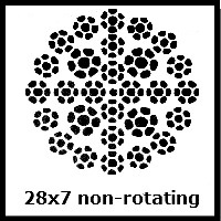  28x7 non-rotating wire rope